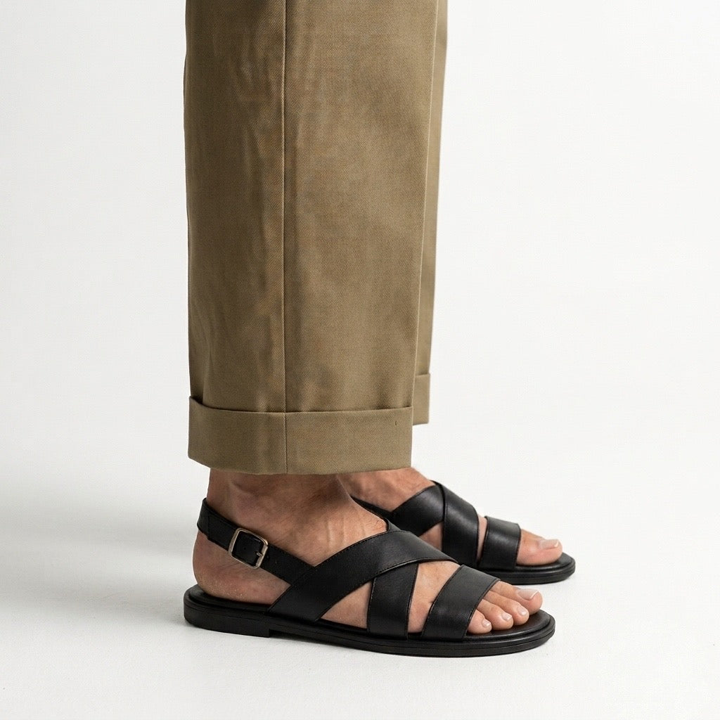 Cross-Strap Sandals